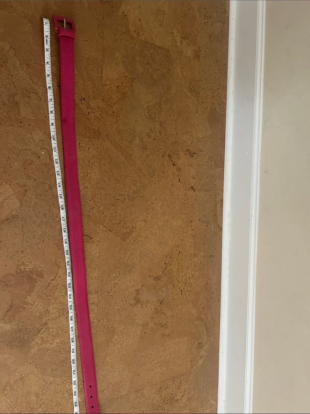 W. Kleinberg Pink Leather Belt with Gold Buckle